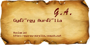 György Aurélia névjegykártya